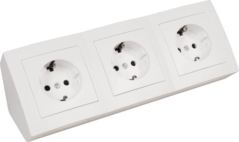 MCP 534-269 - Tischsteckdose, 3-fach, Typ F - CEE 7/3, weiß von MC-POWER