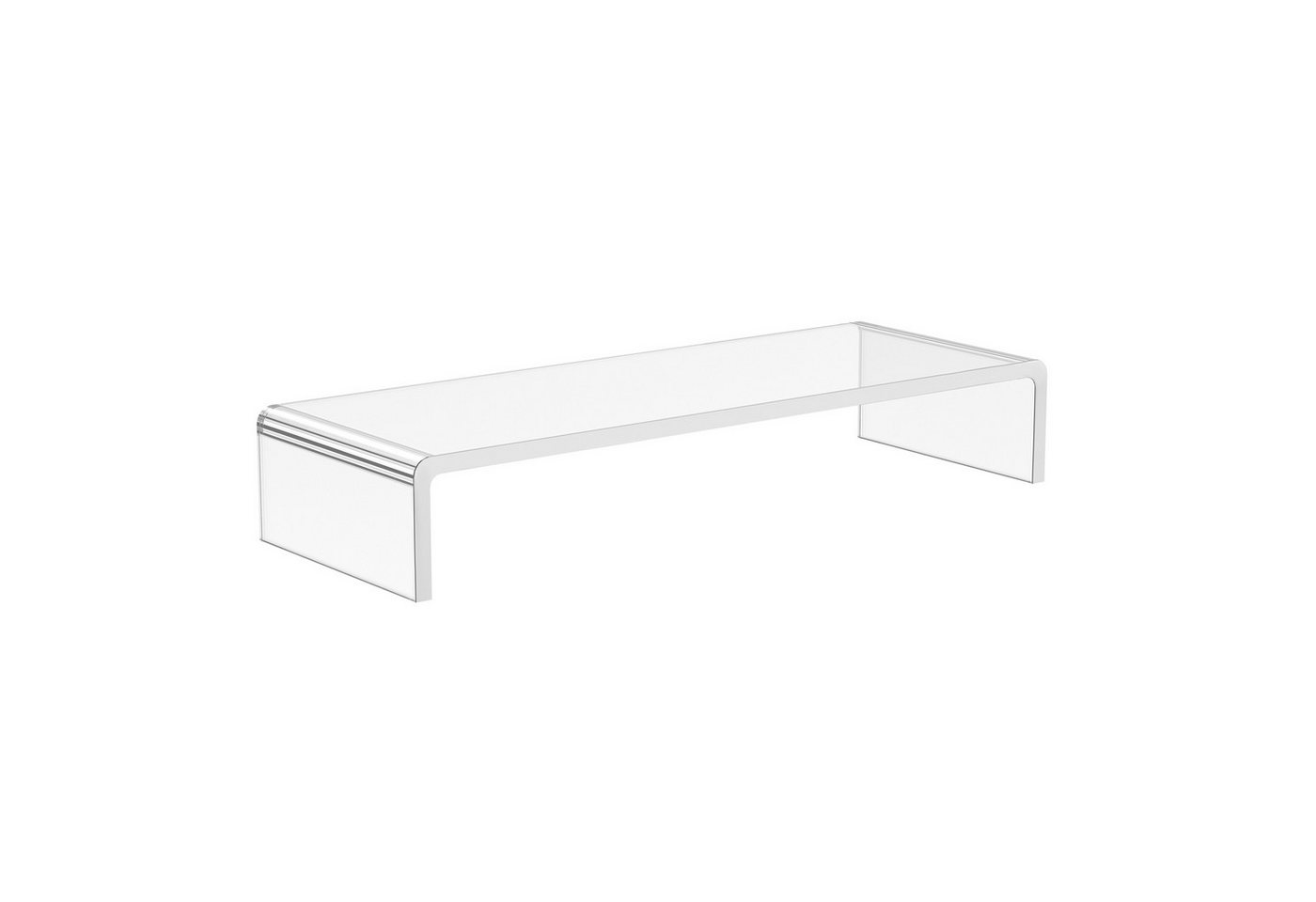 MC Star Monitor-Halterung Ergonomischer Monitorständer Acryl Bildschirmständer für Laptop, (Computer, Notebook, Transparent, 53x19x9cm) von MC Star