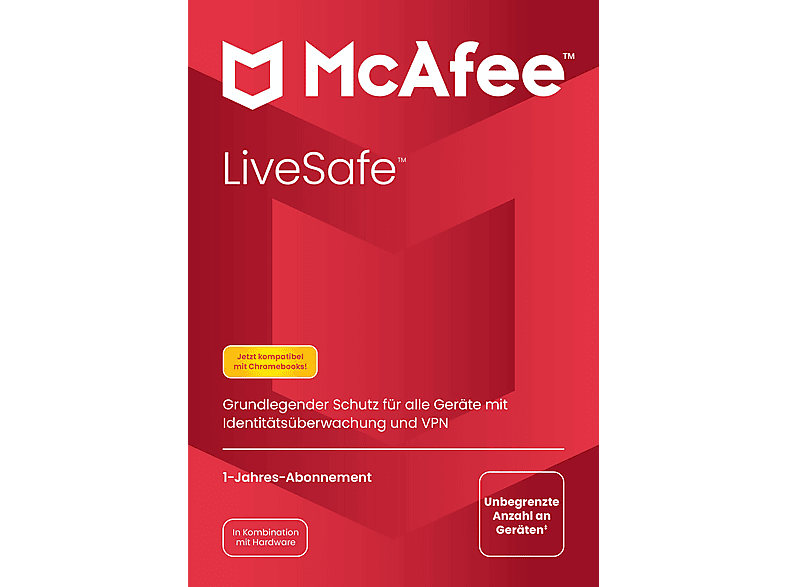 McAfee LiveSafe Attach für alle Geräte in einem Haushalt, 1 Jahr, Code einer Box - [PC, iOS, Mac, Android] [Multiplattform] von MCAFEE