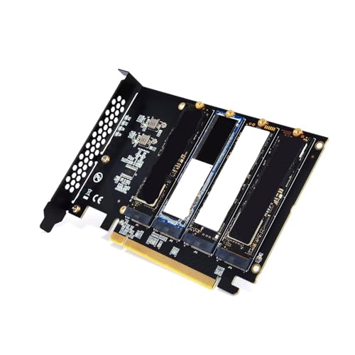 MCAOAL PCIe X16-zu Viertel NVMe Erweiterungskarten Adapterkartenplatine Mit Hervorragender Kompatibilität Und Einfacher Installation MCAOAL PCIe X16-zu Viertel NVMe Erweiterungskarten Adapterkartenplatine Mit Hervorragender Kompatibilität Und Einfacher Installation von MCAOAL