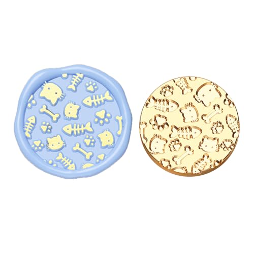 Messing Head Cats Wach Dichtung Stempel Textur Serie Versiegelung Wacher Stempel Für Kartenumschläge Scrapbooking Einladungsdekoration von MCAOAL