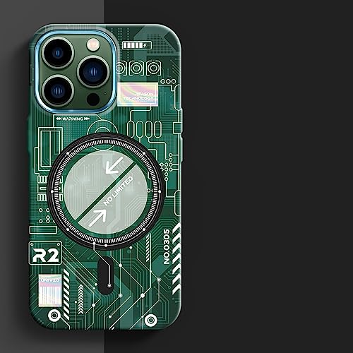 MCHDMI Luminous Magnetic Wireless Charging Phone Case For iPhone 14 13 12 Pro Max Fluorescent Hard Cellphone Cover,Green,For iPhone 12 Pro MCHDMI Luminous Magnetic Wireless Charging Phone Case For iPhone 14 13 12 Pro Max Fluorescent Hard Cellphone Cover,Green,For iPhone 12 Pro von MCHDMI