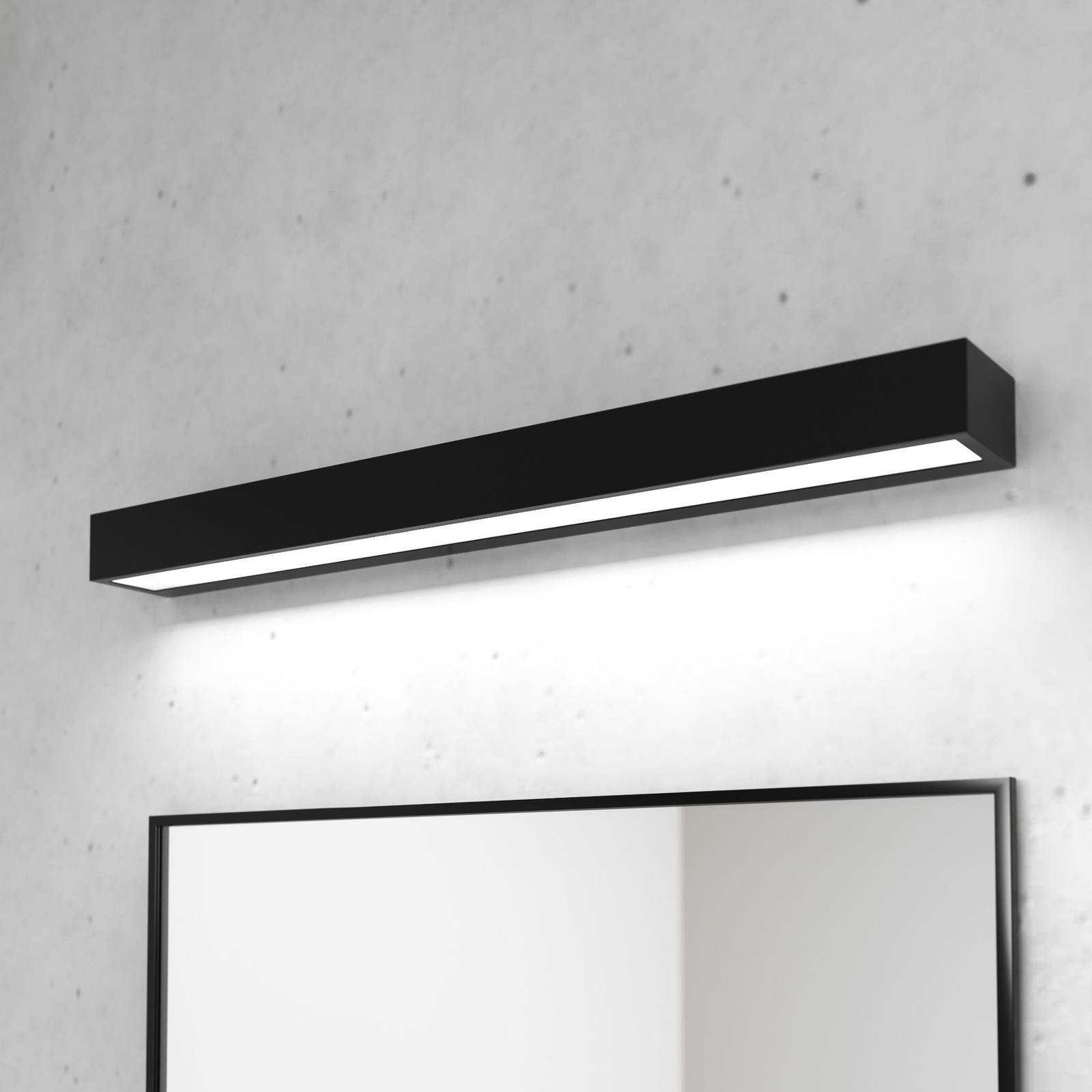 LED-Bad-Wandlampe Vola, IP44, schwarz, 4.000 K, Breite 60 cm LED-Bad-Wandlampe Vola, IP44, schwarz, 4.000 K, Breite 60 cm von MCJ