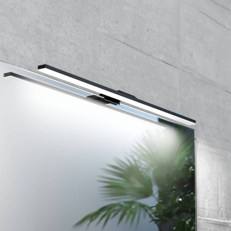 LED-Spiegelleuchte Triga IP44 schwarz 60cm, 4.000K von MCJ