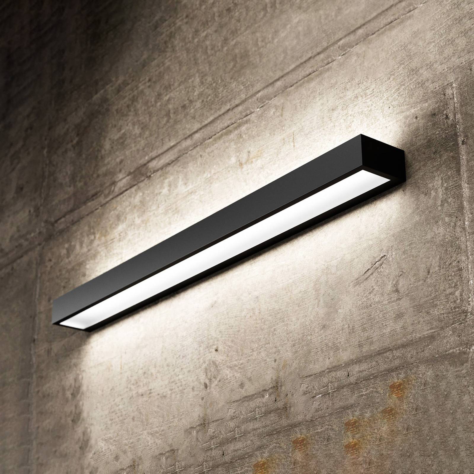 LED-Wandleuchte Mera, Breite 80 cm, schwarz, 4000K von MCJ