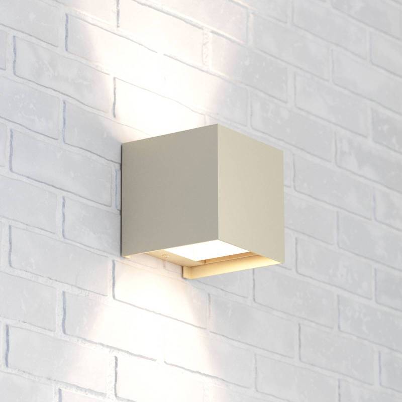 Wandleuchte Zuza 2, creme, Metall, vier Flügel, 10 cm, G9 von MCJ