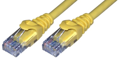 MCL Samar Netzwerk-Verlängerungskabel (RJ45-Stecker auf RJ45-Stecker, UTP, Kat. 6, 1 m), Gelb von MCL