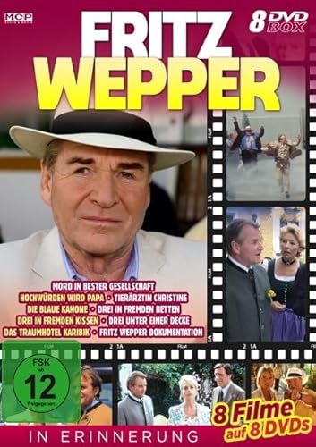 Fritz Wepper - In Erinnerung 8 Filme auf 8 DVDs (Mord in bester Gesellschaft, Hochwürden wird Papa, Tierärztin Christine, Die blaue Kanone, Drei in ... Das Traumhotel Karibik & Fritz Wepper Doku) von MCP sound & media