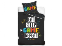 Eat, Sleep, Game, Repeat Gamer Bedding - 100 Prozent Baumwolle von MCU