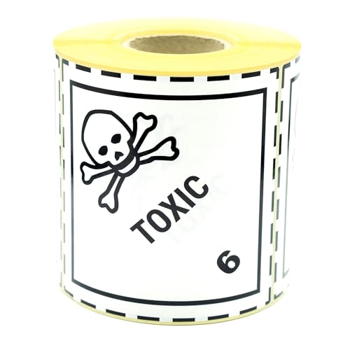 MD Labels 500 Gefahrgutetiketten- Giftige Stoffe Klasse 6 ADR 100x100 mm von MD Labels