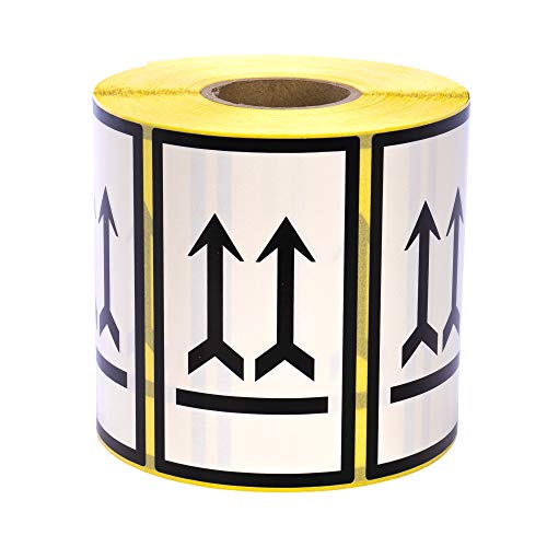 MDlabels Warnetiketten auf Rolle -100x60mm 1000St. Doppelpfeile - Seite nach oben- This way up- Pfeile Symbol- nutzbar für Versand MDlabels Warnetiketten auf Rolle -100x60mm 1000St. Doppelpfeile - Seite nach oben- This way up- Pfeile Symbol- nutzbar für Versand von MD Labels