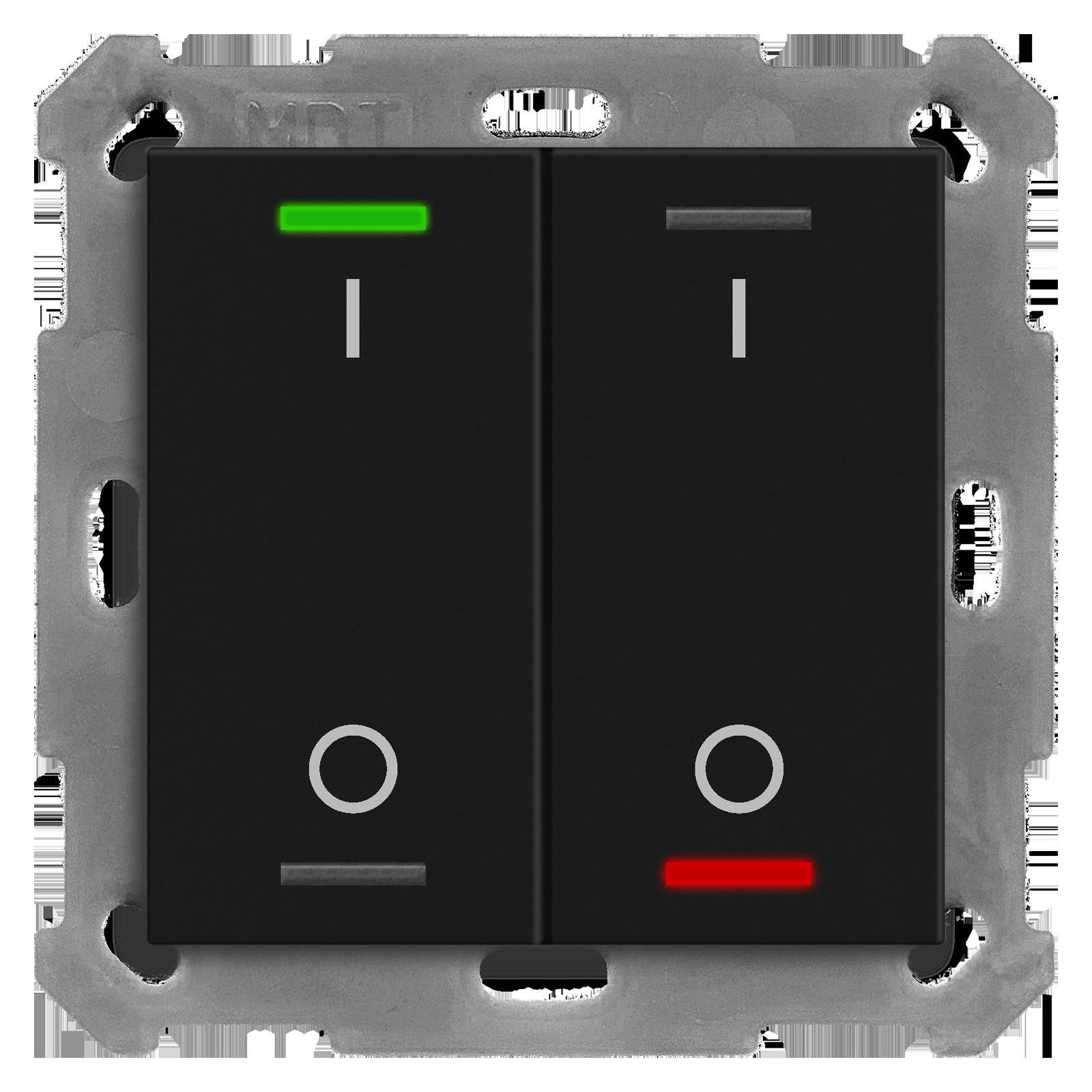 MDT BE-TAL550206.B1 KNX Taster Light 55 2-fach RGBW Schwarz matt Schalten MDT BE-TAL550206.B1 KNX Taster Light 55 2-fach RGBW Schwarz matt Schalten von MDT technologies GmbH