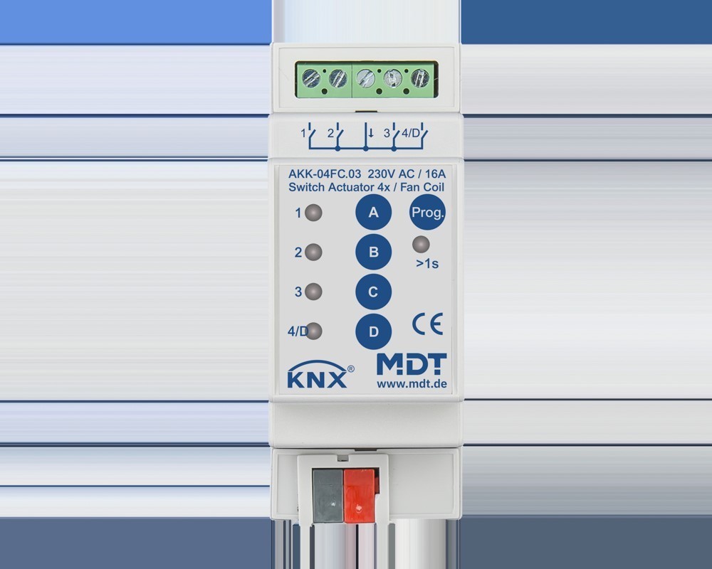 MDT technologies Schaltaktor 4-fach 2TE AKK-04FC.03 MDT technologies Schaltaktor 4-fach 2TE AKK-04FC.03 von MDT technologies