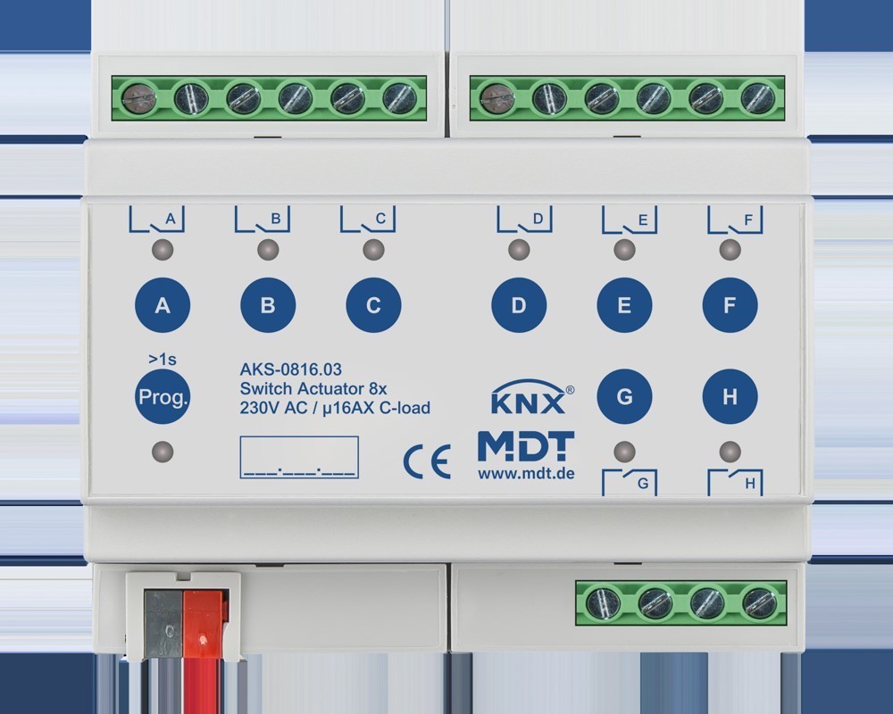 MDT technologies Schaltaktor 8-fach 6TE AKS-0816.03 MDT technologies Schaltaktor 8-fach 6TE AKS-0816.03 von MDT technologies