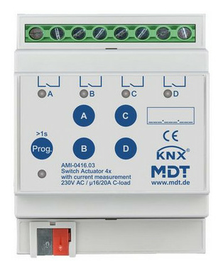 MDT AMI-0416.03 Schaltaktor 4-fach 16/20A MDT AMI-0416.03 Schaltaktor 4-fach 16/20A von MDT