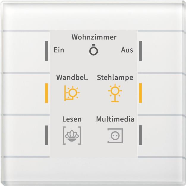 MDT BE-GT20W.02 Glastaster II Smart mit Farbdisplay Weiß (BE-GT20W.02) von MDT