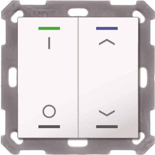 MDT BE-TAL55T2.D1 Taster Light 55 2fach RGB-W Temp. Reinweiß gl. Schalten/Jal. (BE-TAL55T2.D1) von MDT