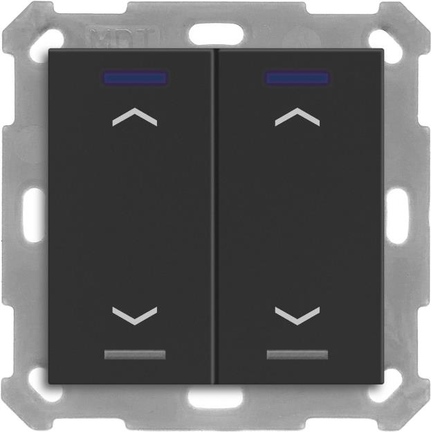 MDT BE-TAL55T206.A1 KNX Taster Light 55 2f RGBW Temperatursensor sw matt Jalous. 1 (BE-TAL55T206.A1) von MDT