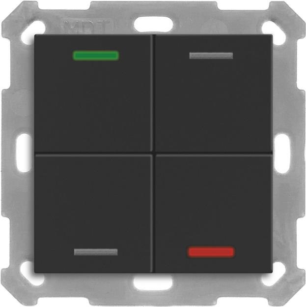 MDT BE-TAL55T406.01 KNX Taster Light 55 4f RGBW Temperatursensor sw matt Neutral 1 (BE-TAL55T406.01) von MDT