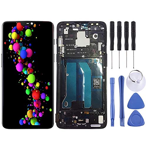 MDYH HKYJ AYSMG LCD Screen and Digitizer Full Assembly with Frame for OnePlus6 (Black) von MDYH