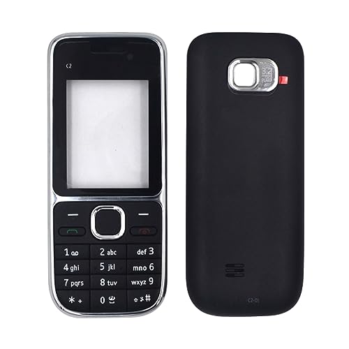 MDYH HKYJ WWRTT Für Nokia c2-01 Komplette Gehäuseabdeckung (Color : Black) von MDYH
