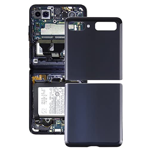 MDYH JBC ATYHJJ Glass Battery Back Cover für Samsung Galaxy Z Flip 4G SM-F700 (Color : Black) von MDYH