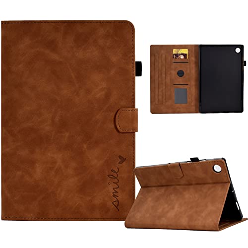 MDYH YXCY ATYJJ Für Huawei MatePad T 10 / T 10s / Honor Pad 6 / X6 Geprägte Smile Flip Tablet Ledertasche (Color : Brown) von MDYH