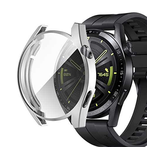 MDYH YXCY TTJKK Für Huawei Watch GT 3 42 mm Vollständig umrandete TPU-Hülle mit Schutzfolie (Farbe: Silber) von MDYH