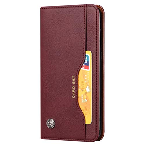 MDYHMC YXCY Aydd-Knete-Haut-Textur horizontaler Flip-Ledertasche für Huawei-Mate 10 Lite/MAIMANG 6 / NOVA 2I, mit Fotorahmen & Halter & Karten-Slots & Wallet (schwarz) (Color : Wine Red) von MDYHMC