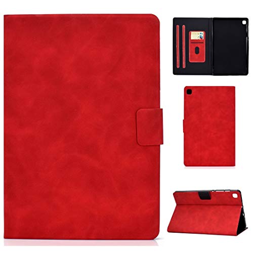 MDYHMC YXCY Ayyd for Samsung Galaxy Tab A 10.1 (2016) T580 / T585 Rindsleder Textur Horizontal Flip Ledertasche mit Halter & Kartenschlitze & Schlaf/Weckfunktion (Color : Red) von MDYHMC