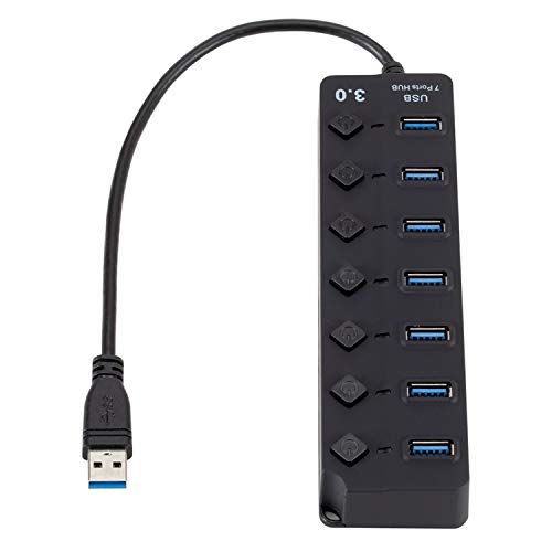 TJJ ADJ 7 Port USB 3.0 Hallo Speed ​​Multi-Hub Erweiterung mit Schalter for PC & Laptop von MDYHMC