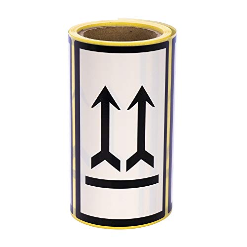 MDlabels Warnetiketten auf Rolle -100x60mm 100St. Doppelpfeile - Seite nach oben-This way up- Pfeile Symbol- nutzbar für Versand MDlabels Warnetiketten auf Rolle -100x60mm 100St. Doppelpfeile - Seite nach oben-This way up- Pfeile Symbol- nutzbar für Versand von MDlabels