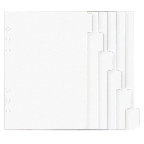 6pcs 6 Löcher Stempel Binder Teiler Mit Klarem Etikettfenster Für 6 Ringe Binder Notebook Journal Planer Scrapbooking von MEAKTSMI