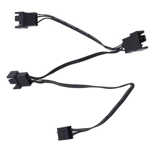 MEAKTSMI 4-poliges Lüfter Splitter Kabel 4-poliges 1-zu-3-Wege Lüfter Splitter Kabel Stromanschlüsse Für Computergehäuse Lüfter 30 cm von MEAKTSMI