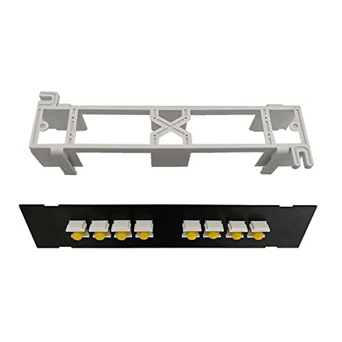 MEAKTSMI 8-Port ST Glasfaser Patchpanel RJ45-Netzwerk Wandmontage Rack Halterung Wandmontage Netzwerkadapter Platzsparend von MEAKTSMI