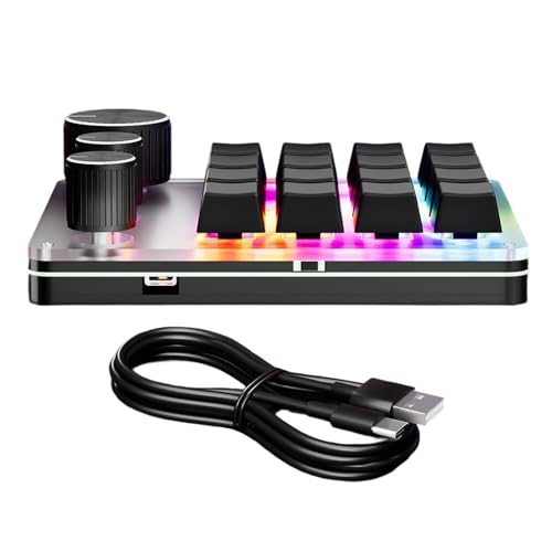 MEAKTSMI USB C 16 Taste Programmierbares Tastatur Mit 3 Knoten Hotswap Mechanical Gaming Tastatur Verbessert Die Büroproduktivität MEAKTSMI USB C 16 Taste Programmierbares Tastatur Mit 3 Knoten Hotswap Mechanical Gaming Tastatur Verbessert Die Büroproduktivität von MEAKTSMI