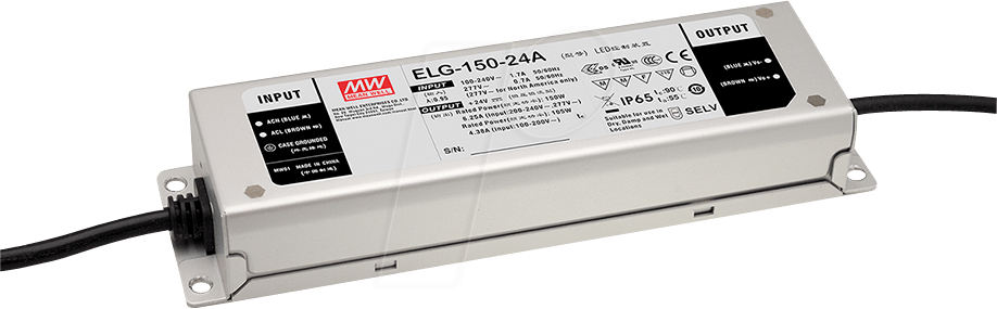 ELG-150-48A-3Y - LED-Trafo, 150 W, 48 V DC, 3130 mA von MEANWELL