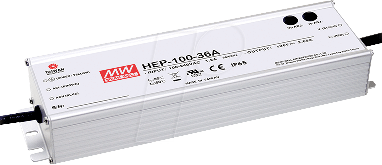 MW HEP-100-24A - LED-Trafo, 100 W 24 V, 4 A von Mean Well