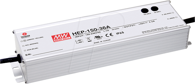 MW HEP-150-15A - LED-Trafo, 150 W 15 V, 10 A von MEANWELL