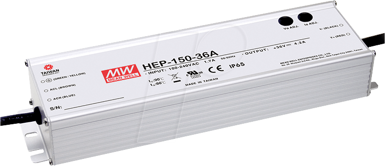 MW HEP-150-48A - LED-Trafo, 150 W 48 V, 3,2 A von MEANWELL