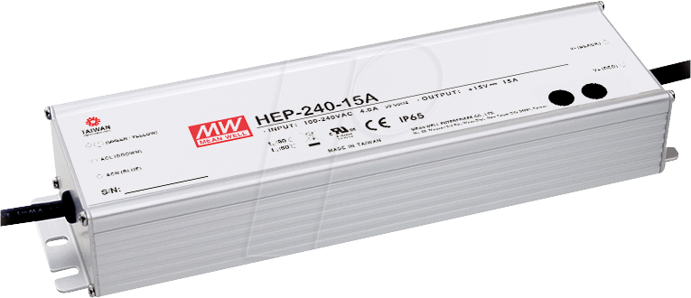 MW HEP-240-24A - LED-Trafo, 240 W 24 V, 10 A von MEANWELL