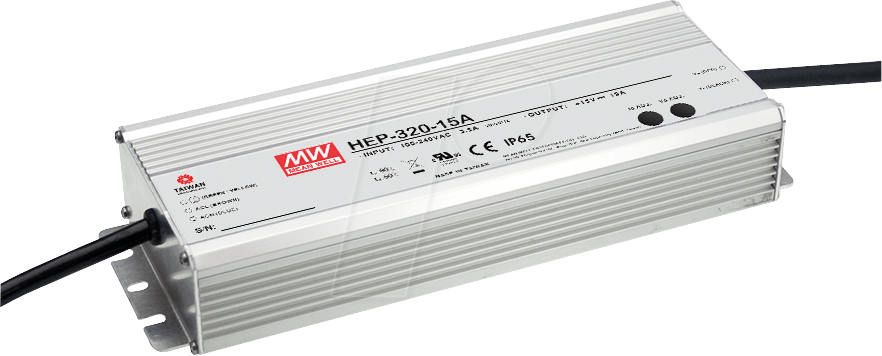 MW HEP-320-12A - LED-Trafo, 320 W 12 V, 22 A von MEANWELL