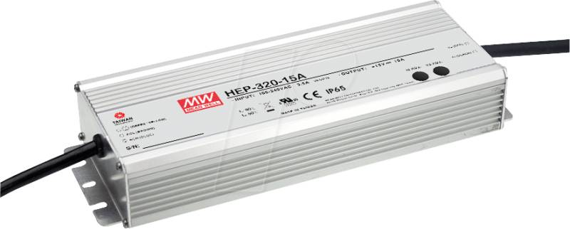 MW HEP-320-12A - LED-Trafo, 320 W 12 V, 22 A von Mean Well