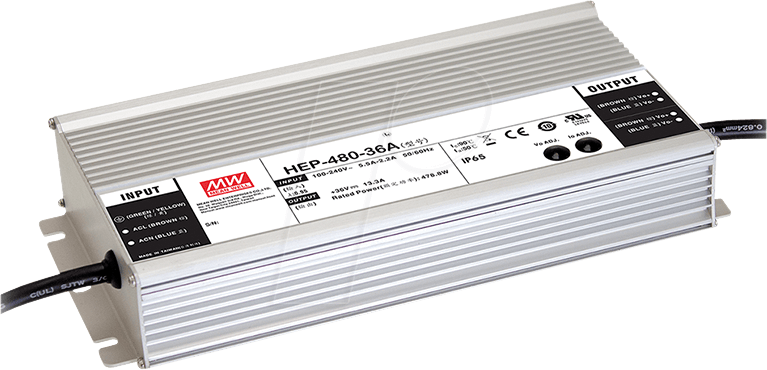 MW HEP-480-54A - LED-Trafo, 480,6 W 54 V, 8,9 A von MEANWELL