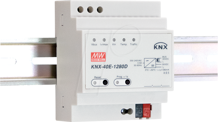 MW KNX-40E-1280D - KNX Schaltnetzteil, 38,4 W 1280 mA, Diagnose von MEANWELL