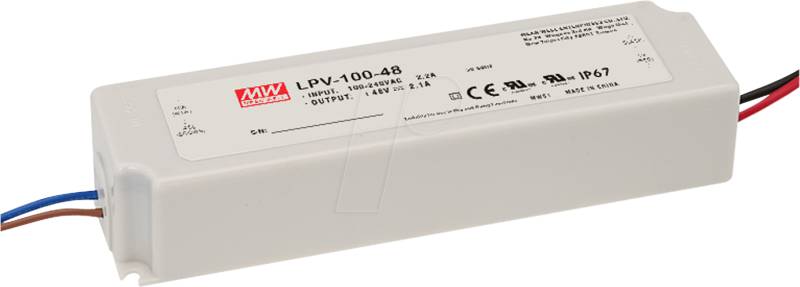 MW LPV-100-36 - LED-Trafo, 100 W, 36 V DC, 2800 mA von Mean Well