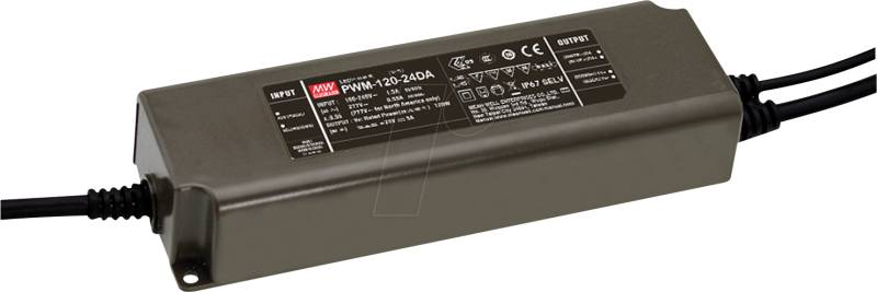 MW PWM-120-12DA2 - LED-Netzteil, IP67 120 W, 12 V, 10 A, Dali 2.0 von Mean Well