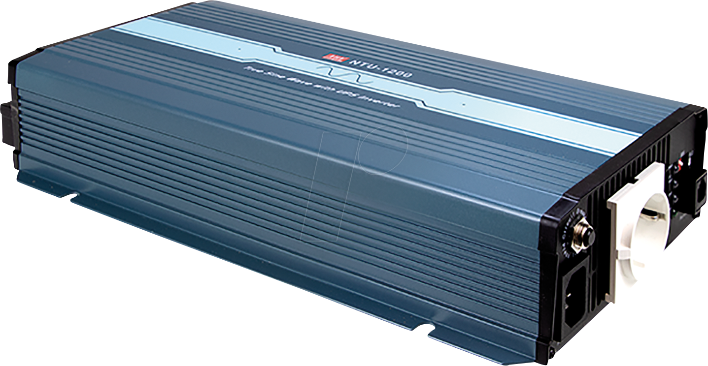 NTS-1200-224EU - Wechselrichter, Sinus, 1200 W, 24 V, Schutzkontakt von MEANWELL