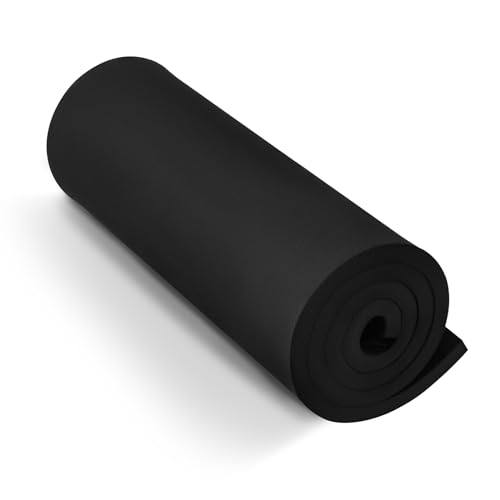 Schwarze 12mm Roll EVA Schaumstoff, MEARCOOH 35cm*99cm Cosplay großes EVA Foam, 1PCS EVA Moosgummi Dichte 86kg/m3 für Cosplay Kostüm, Basteln, DIY Projekte (Schwarz 12mm) von MEARCOOH