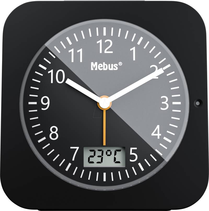 MEBUS 25609 - Funk-Wecker, analog mit digitaler Temperaturanzeige von MEBUS